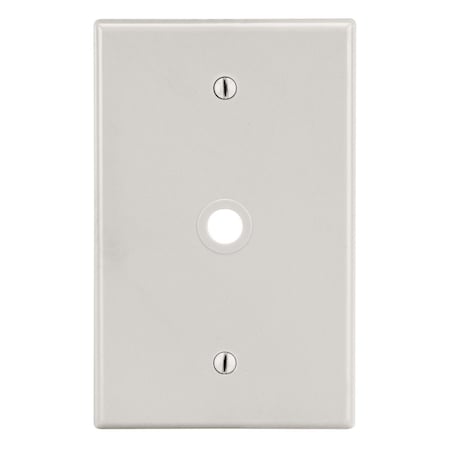 Hubbell Wiring Device-Kellems Wallplate, Mid-Size 1-Gang, .406" Opening, Box Mount, Light Almond PJ11LA